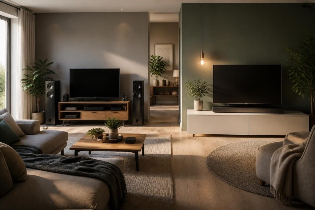 découvrez comment choisir entre enceintes pour tv et barre de son en fonction de votre salon pour une expérience audio optimale.
