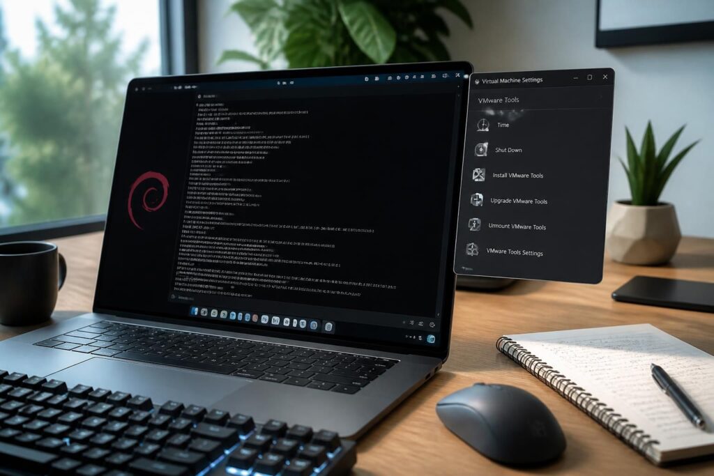découvrez comment installer et utiliser les vmware tools sur une machine virtuelle debian pour optimiser ses performances et améliorer l'intégration avec l'hôte.