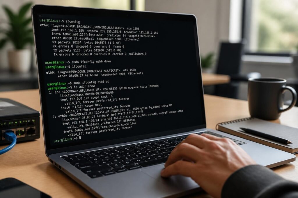 découvrez les commandes essentielles pour activer, désactiver et afficher les interfaces ip sous linux, afin de gérer efficacement vos connexions réseau.