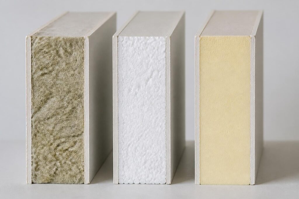 Placo avec isolant intégré : choisir entre laine de roche, polystyrène ou polyuréthane