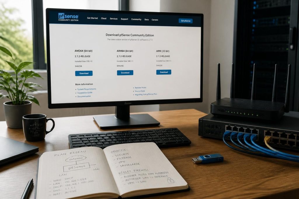 découvrez où télécharger la dernière version iso de pfsense pour garantir une installation fiable et sécurisée de votre pare-feu.
